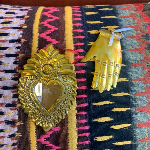 mexican tin folk art Art Mexican Tin Folk Art Heart Mirror And Hand